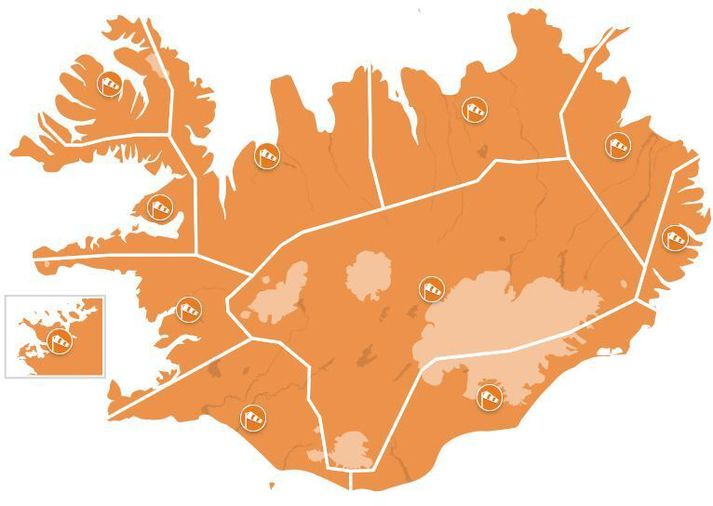 Appelsínugular viðvaranir vegna vinds taka gildi alls staðar á landinu síðdegis.