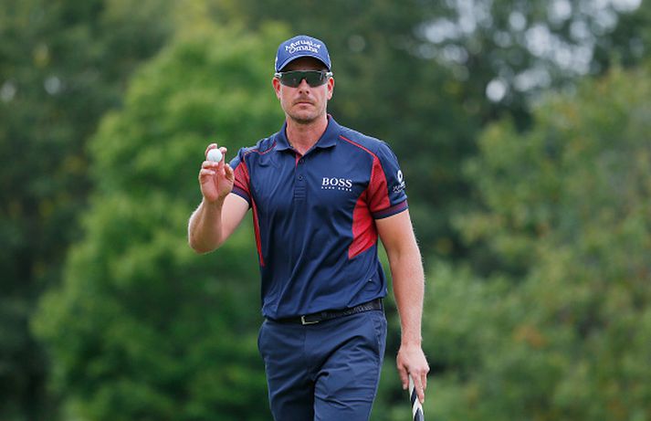 Henrik Stenson leit vel út í gær.