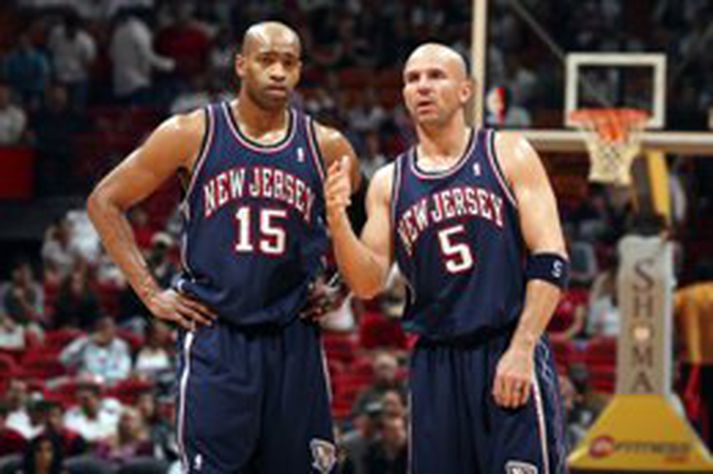 Vince Carter og Jason Kidd, leikmenn New Jersey Nets