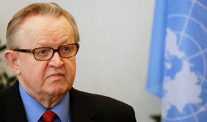 Martti Ahtisaari, sérstakur erindreki Sameinuðu þjóðanna í Kosovo.