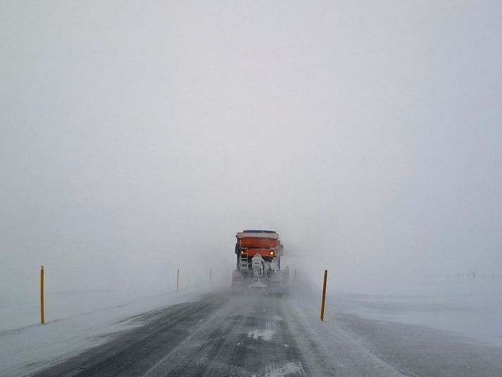 Vetrarfærð á Holtavörðuheiði. Mynd úr safni.