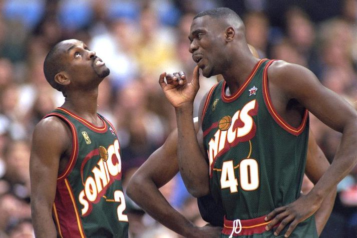 Gary Payton og Shawn Kemp voru stjörnuleikmenn Seattle Supersonics á sínum tíma.