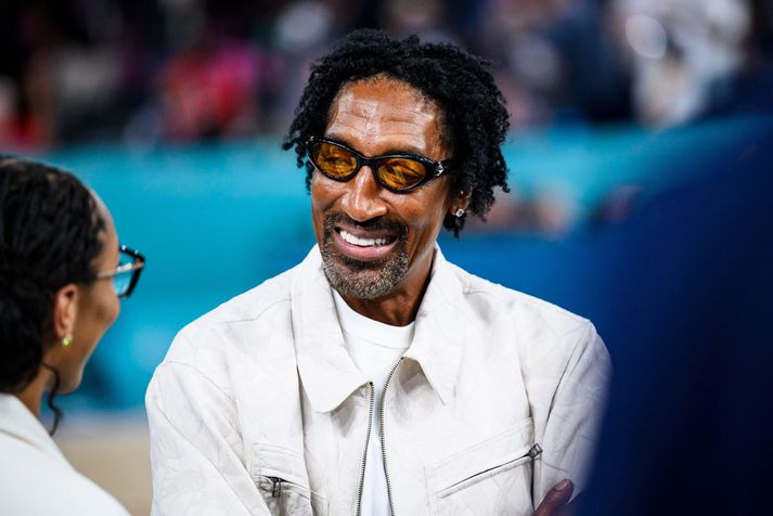 Scottie Pippen skemmti sér og öðrum með uppátæki sínu nema kannski dómurunum.