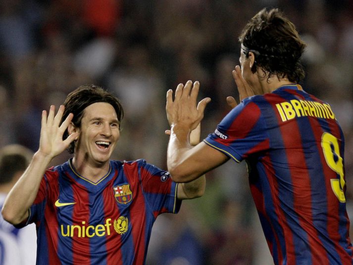 Lionel Messi og Zlatan Ibrahimovic .