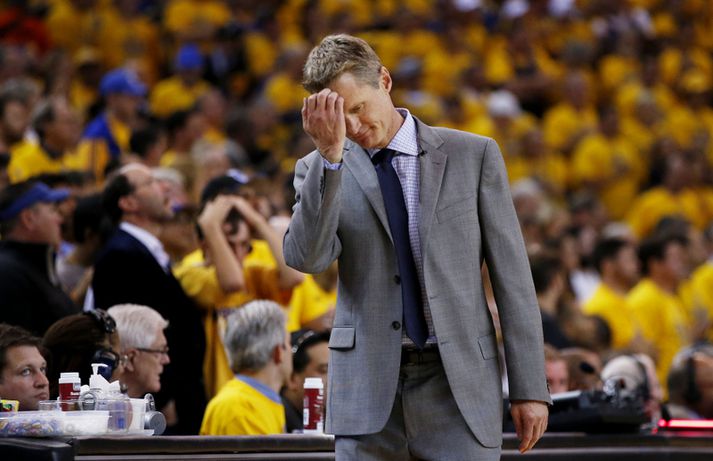 Steve Kerr í leik með Golden State Warriors liðinu í fyrra.