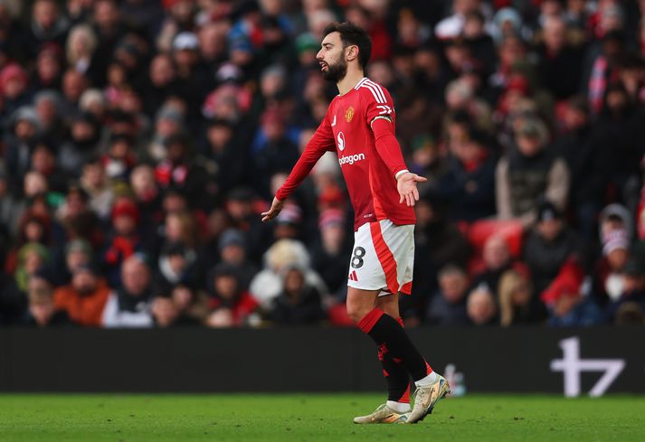 Bruno Fernandes fékk færin til að skora fyrir Manchester United í dag en tókst ekki.