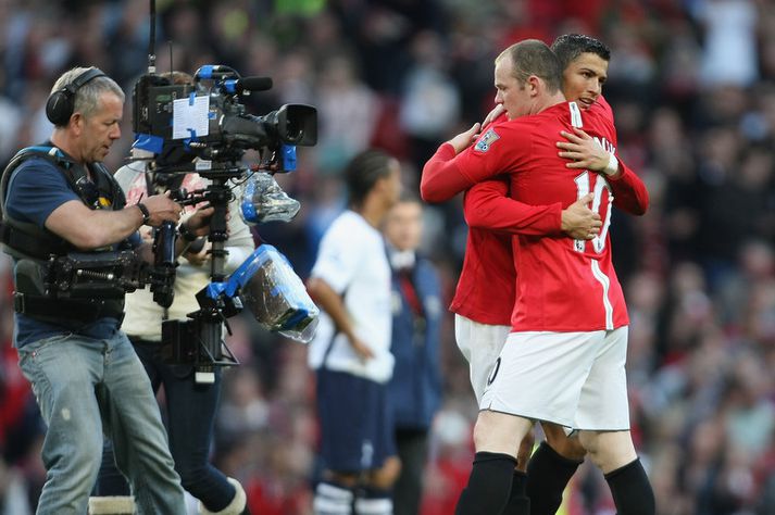 Cristiano Ronaldo og Wayne Rooney.