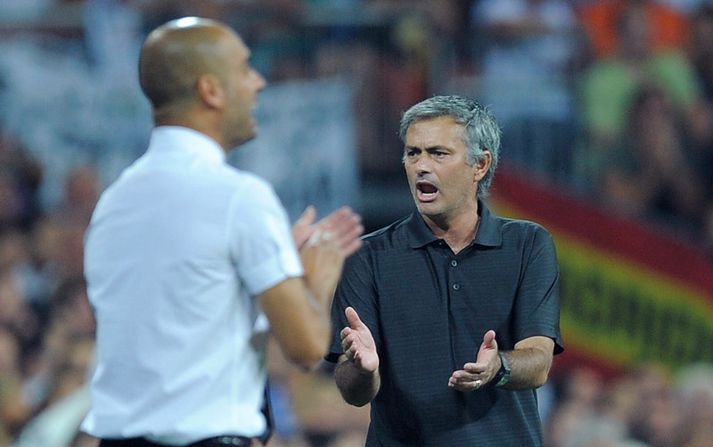 Pep Guardiola og Jose Mourinho.