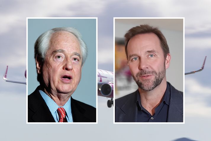 Bill Franke, stofnandi og æðsti stjórnandi Indigo Partners, og Skúli Mogensen, stofnandi og forstjóri WOW air.