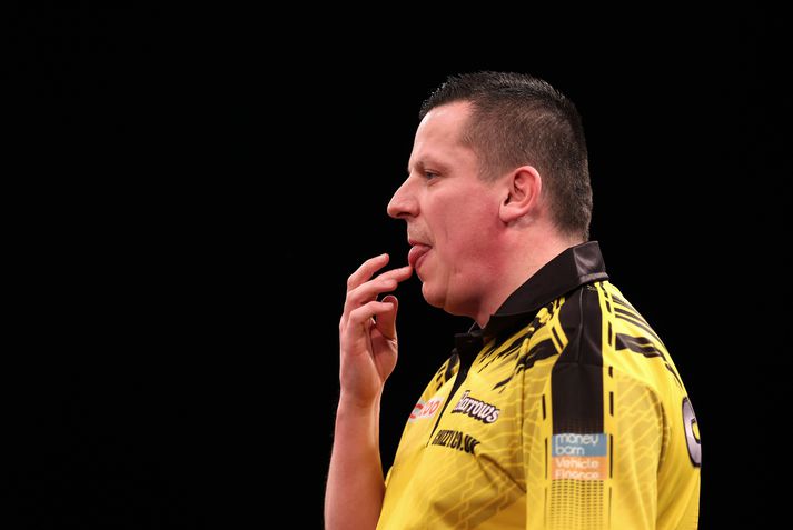 Dave Chisnall er dottinn úr leik á heimsmeistaramótinu.