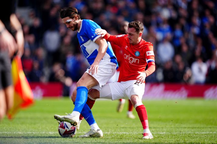 Willum Þór Willumsson í leiknum á St. Andrew's í dag.