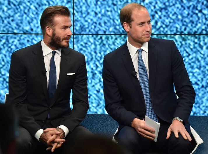 David Beckham og Vilhjálmur Bretaprins tóku þátt í að kynna HM umsókn Englands fyrir árið 2018.