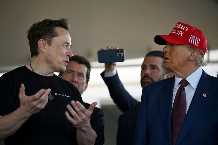 Elon Musk og Donald Trump.