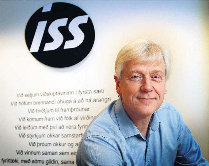 Guðmundur Guðmundsson, framkvæmdastjóri ISS, en fyrirtækið hefur umhverfisvottun Svansins.