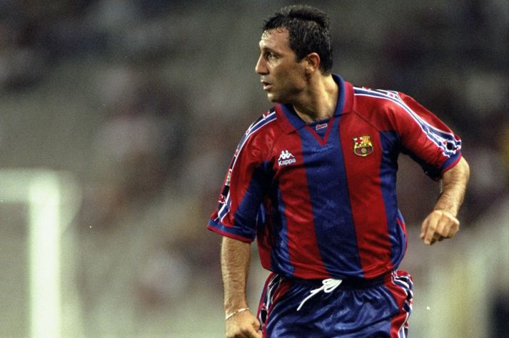 Stoichkov í leik með Barcelona á sínum tíma.