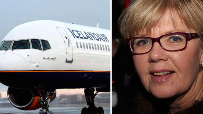 Anna Kristín missti af skírn barnabarns síns vegna mistaka hjá Icelandair.