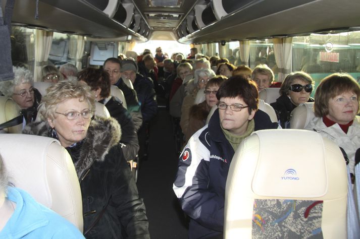 Rúturnar voru þétt setnar á leið til Reykjavikur. Mynd/ GKS.