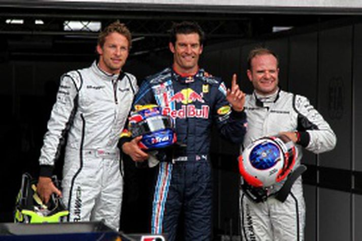 Webber sótti á þá Barrichello og Button í stigakeppninni með sigri í Þýsklandi í dag.