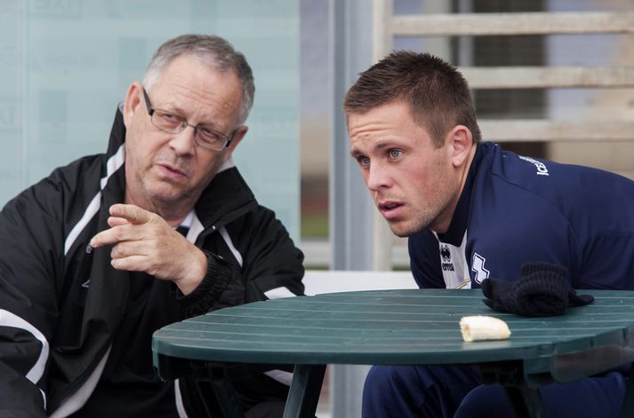 Lars Lagerbäck og Gylfi Þór Sigurðsson.