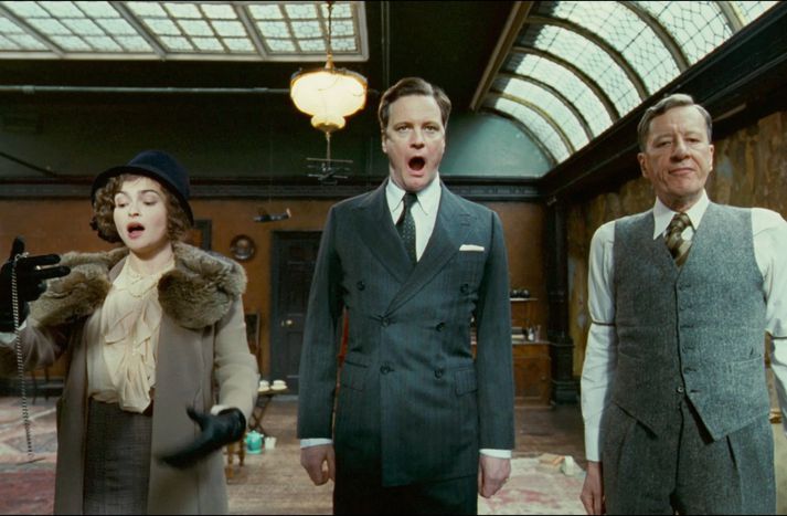 Aðalleikarar The King's Speech eru þau Helena Bonham Carter, Colin Firth og Geoffrey Rush. Þau eru öll tilnefnd til Óskars fyrir leik sinn.