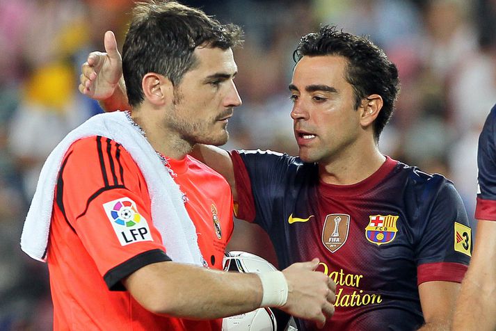 Xavi og Iker Casillas.