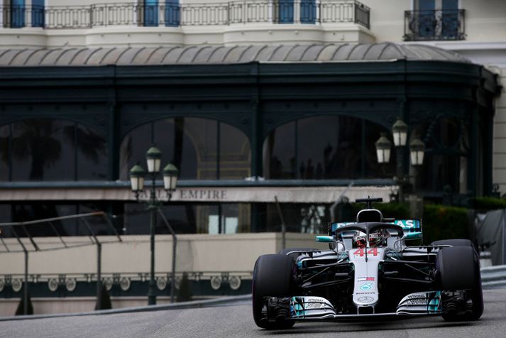Lewis Hamilton á æfingu í Mónakó fyrr á árinu
