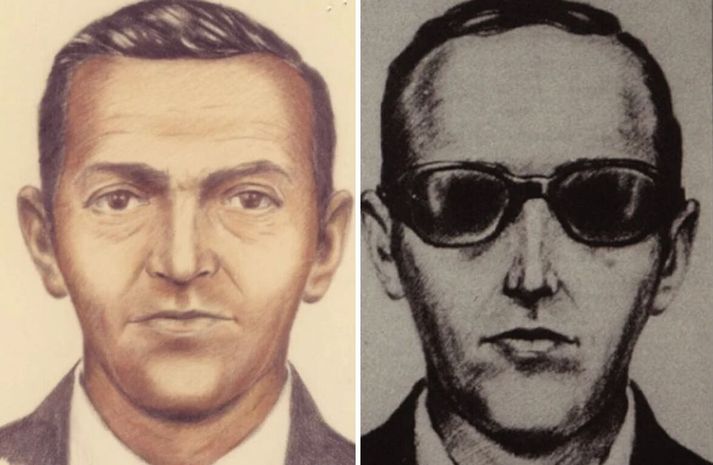 Teikningar Alríkislögreglunnar byggðar á lýsingum af D.B. Cooper.