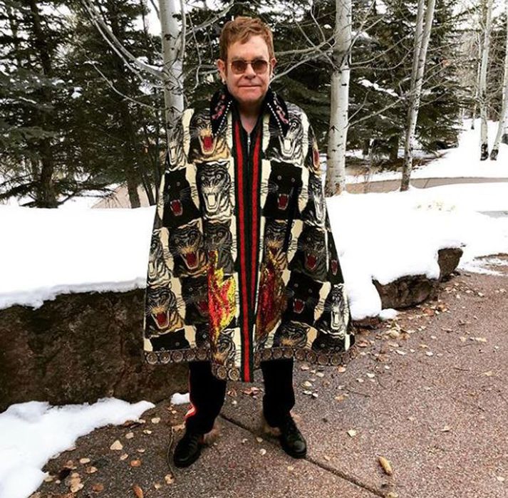 Elton í slánni frægu.