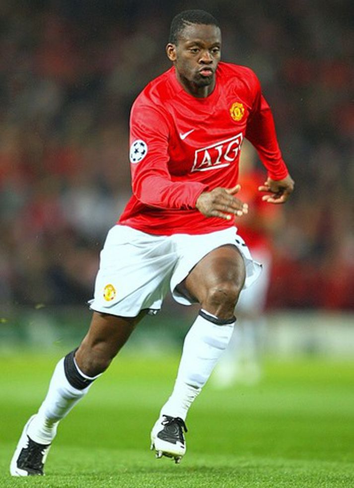 Louis Saha í leik með Manchester United.