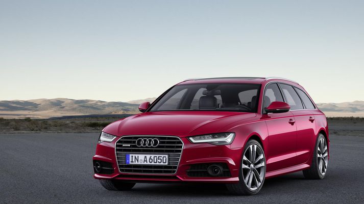 Andlitslyftur Audi A6 í nýjum Matador Red lit.