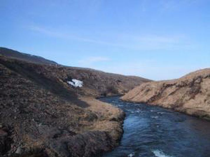 Frá Miðdalsá. Þar hafa tíu laxar komið á land í sumar.