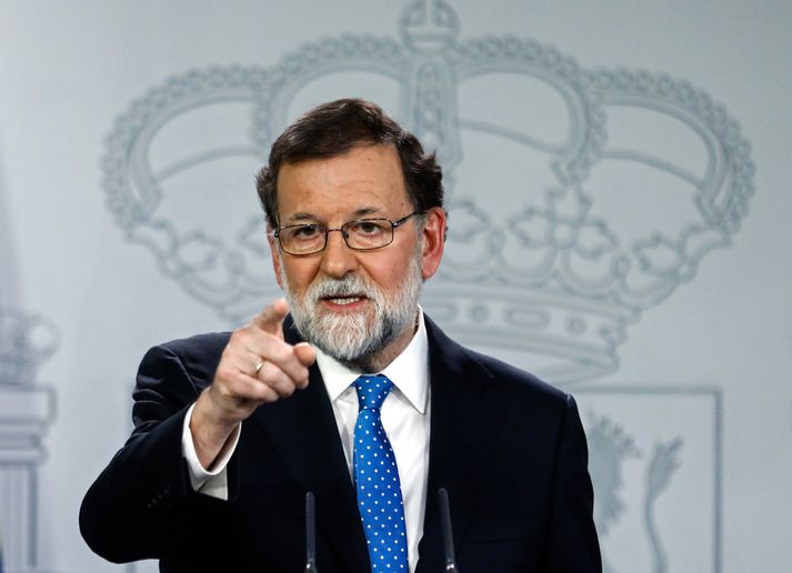 Mariano Rajoy, forsætisráðherra Spánar, vill ekki funda með Puigdemont í Belgíu.