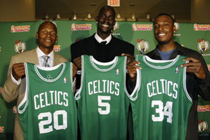 Ray Allen, Kevin Garnett og Paul Pierce vekja vonir Boston-manna á ný