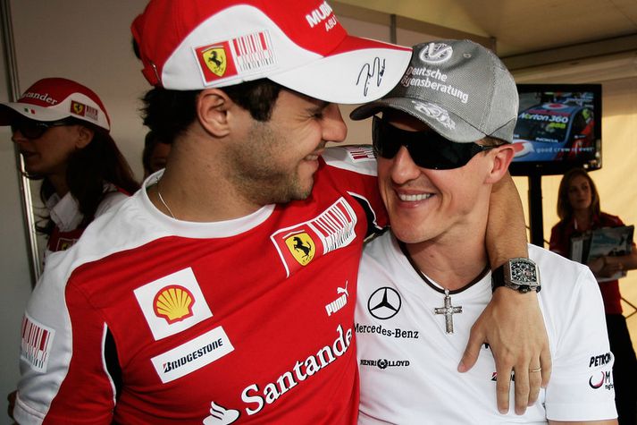 Felipe Massa og Michael Schumacher.