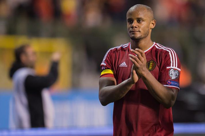 Vincent Kompany í leik með Belgum.