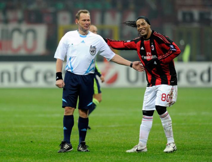 Bo Larsen og Ronaldinho eru greinilega góðir vinir.