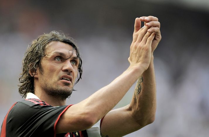 Maldini í kveðjuleik sínum með Milan.