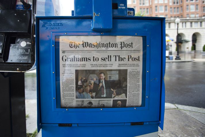 Washington Post er einn þeirra fjölmiðla sem Trump og repúblikana hafa ítrekað vænt um að flytja gervifréttir.