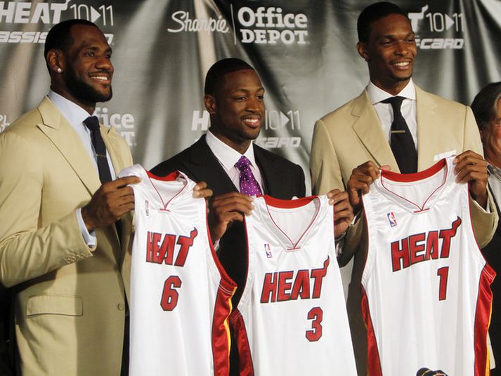 LeBron James, Chris Bosh og Dwyane Wade