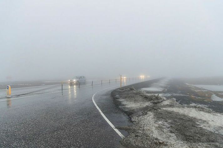 Mikil þoka er á heiðinni. Myndin er úr safni, frá 2019.