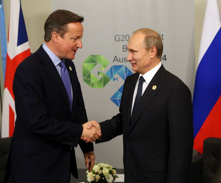 David Cameron, forsætisráðherra Breta, og Vladimir Putin, forseti Rússlands.