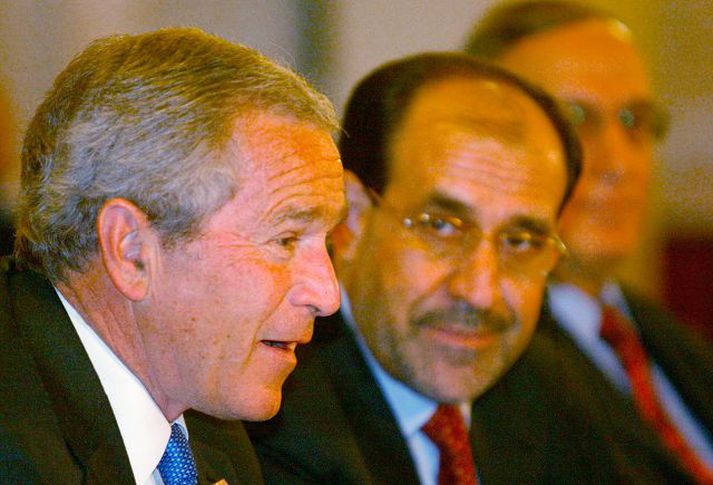 George Bush og Nouri Al-Maliki