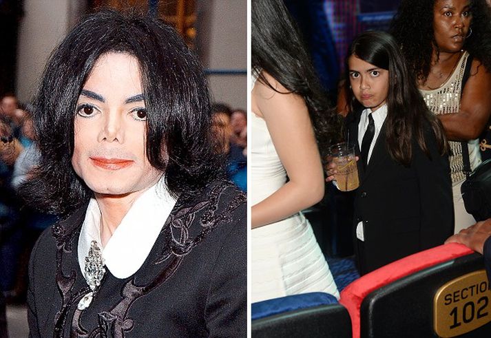 Michael Jackson nokkrum dögum áður en hann lést árið 2009. Bigi er á myndinni til hægri.