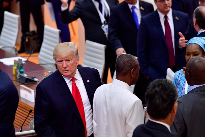 Donald Trump á leiðtogafundi G20 ríkjanna um helgina.