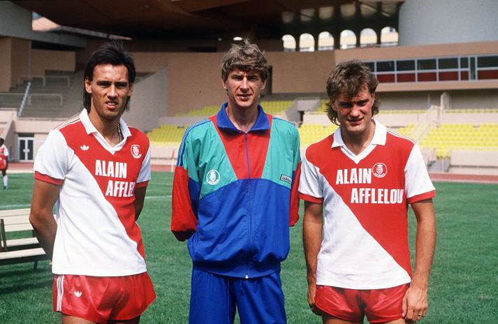 Wenger ásamt Glenn Hoddle og Mark Hateley er Wenger stýrði sterku liði Monaco árið 1987.