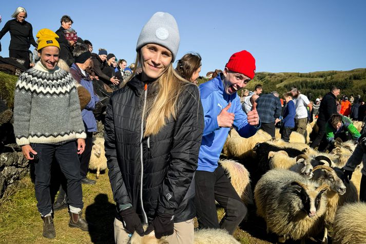 Að rétta getur verið góð skemmtun. Pálína vill þó ekki opna þær fyrir erlendum ferðamönnum.