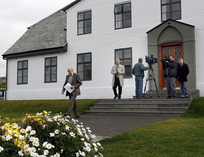 á tröppum stjórnarráðsins Í nýju áliti kemur fram að níutíu prósent forsvarsmanna ríkisstofnana eru hlynnt áætlanagerð til lengri tíma.Fréttablaðið/GVA