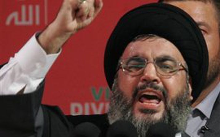 Sheik Hassan Nasrallah tilkynnir um viðræðurnar í ræðu í morgun.