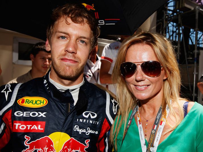 Sebastian Vettel hitti Geri Halliwell fyrir keppnina.