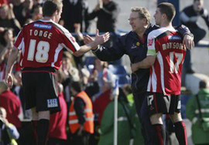 Sheffield United leikur í úrvalsdeildinni á næsta tímabili, rétt eins og Íslendingalið Reading